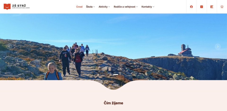 Školní web pro každodenní život ZŠ Strž
