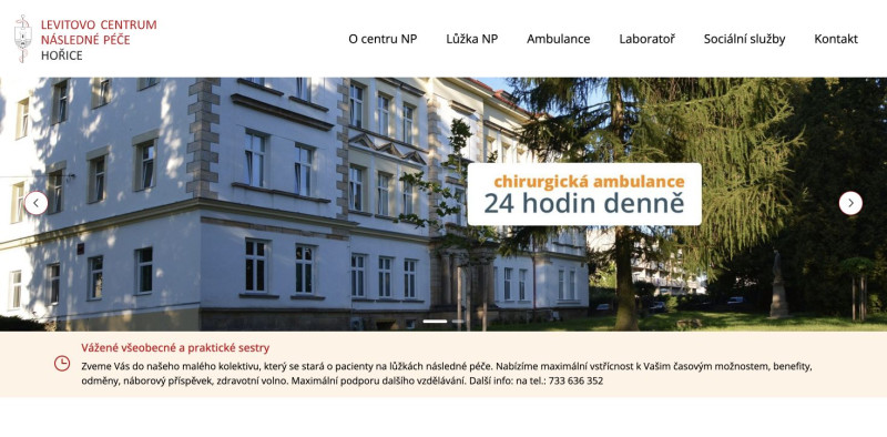 Institucionální web a aplikace pro evidenci služeb lékařů