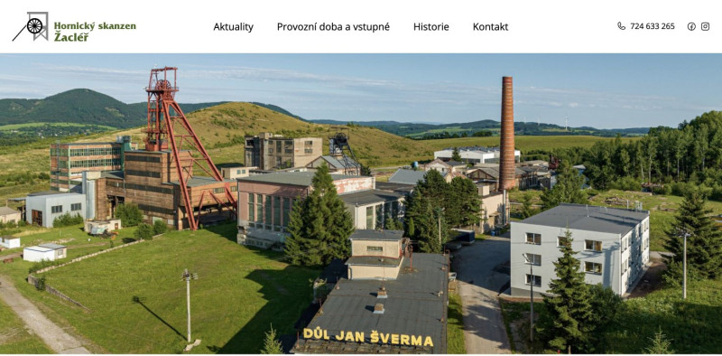 Dva weby pro hornický skanzen a Měděný důl Bohumír